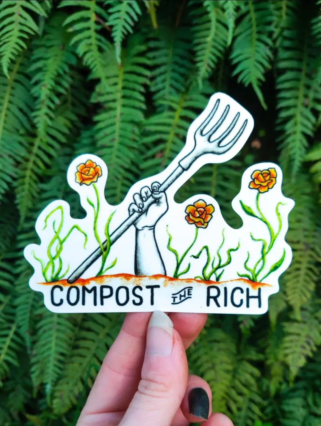 Compost the Rich - Sticker