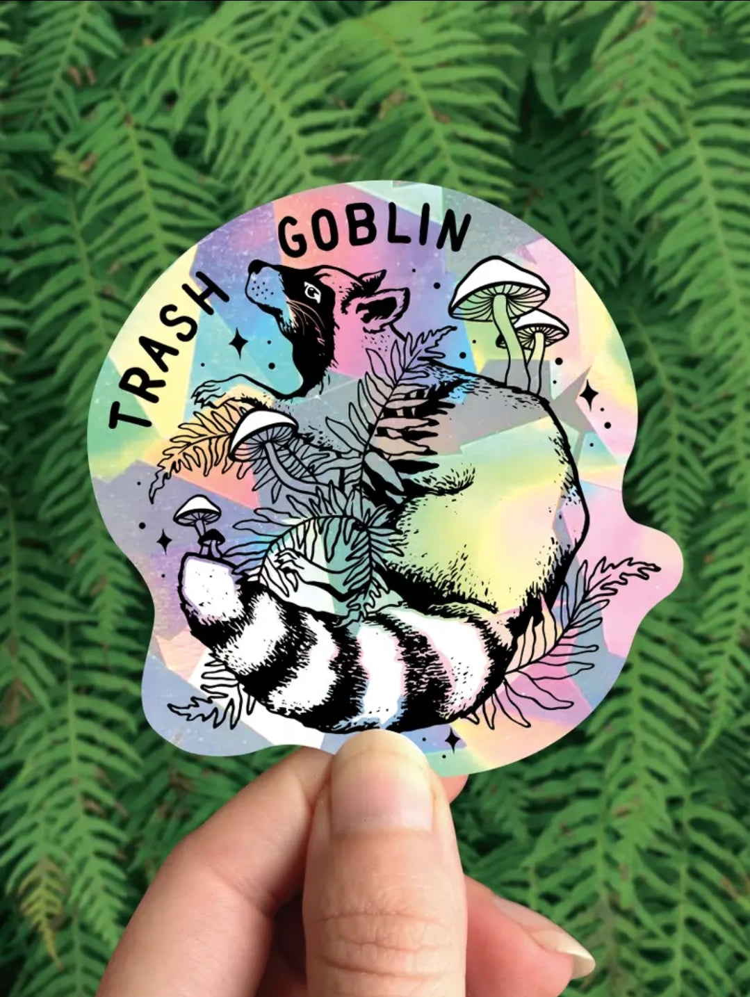 Trash Goblin Rainbow - Clear Sticker