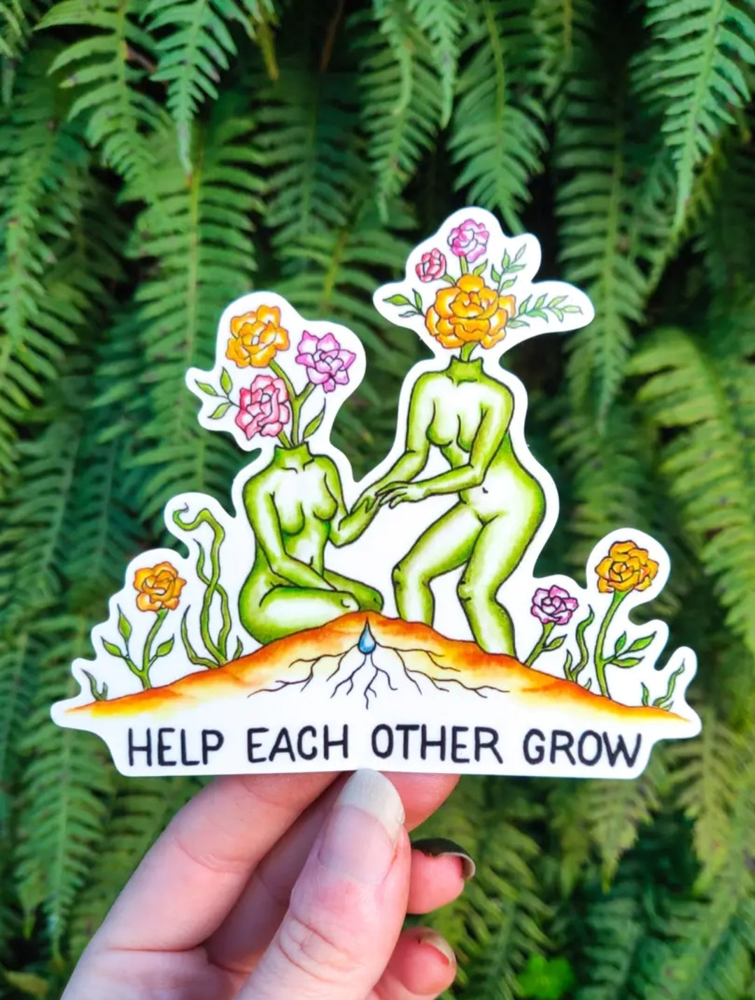 Help Each Other Grow - Sticker