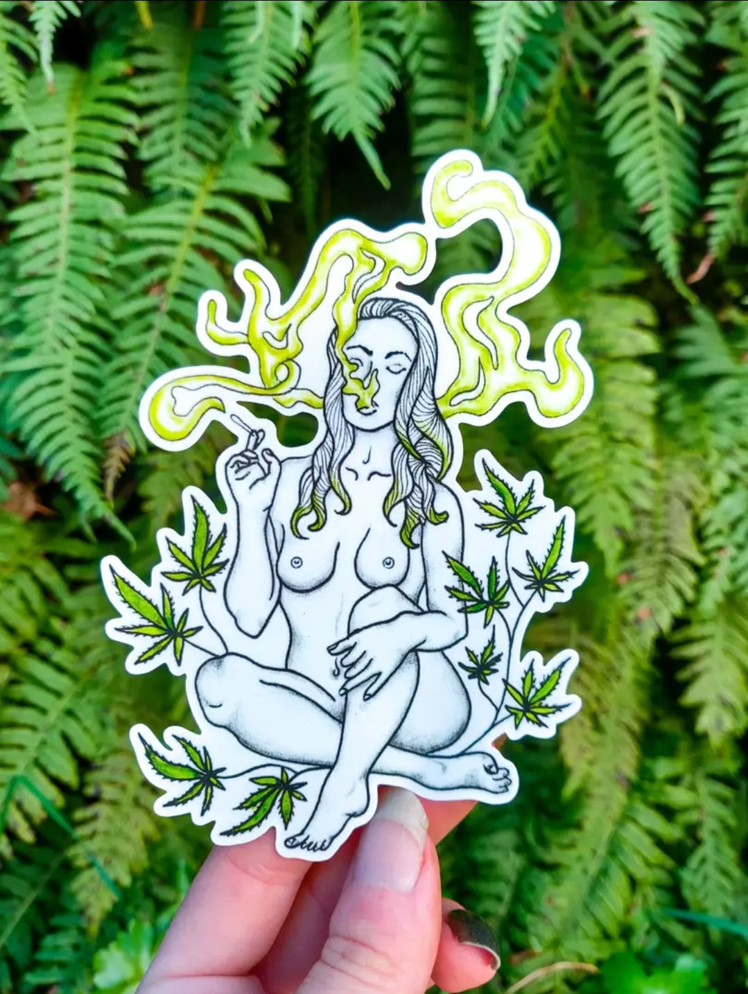 Green Witch Goddess - Sticker