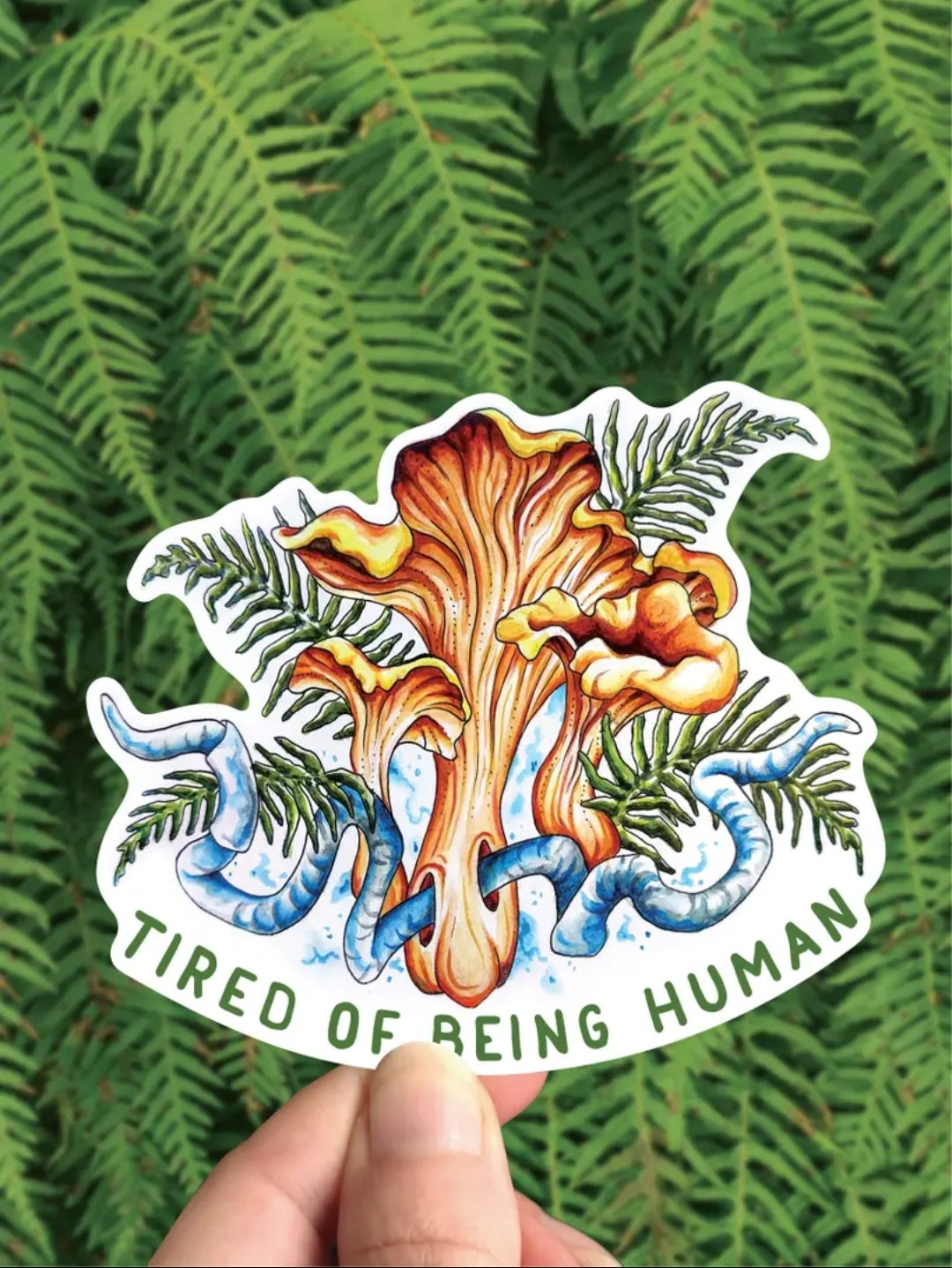Chanterelle Worm - Sticker