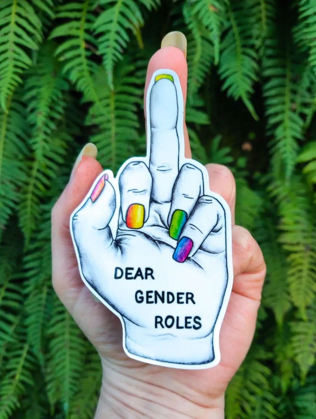 Dear Gender Roles - Sticker