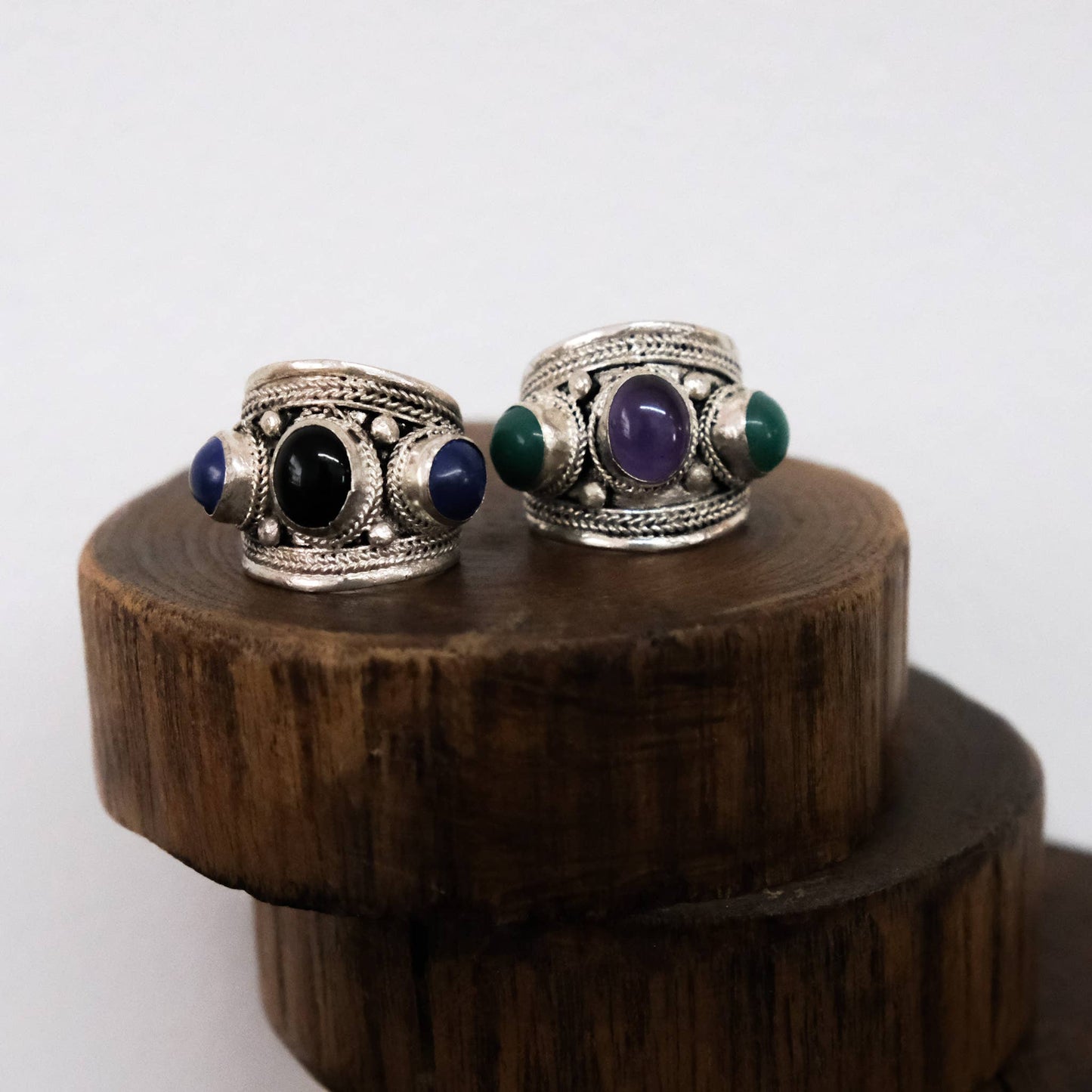 Multi Stone Boho Stackable Unisex Ring