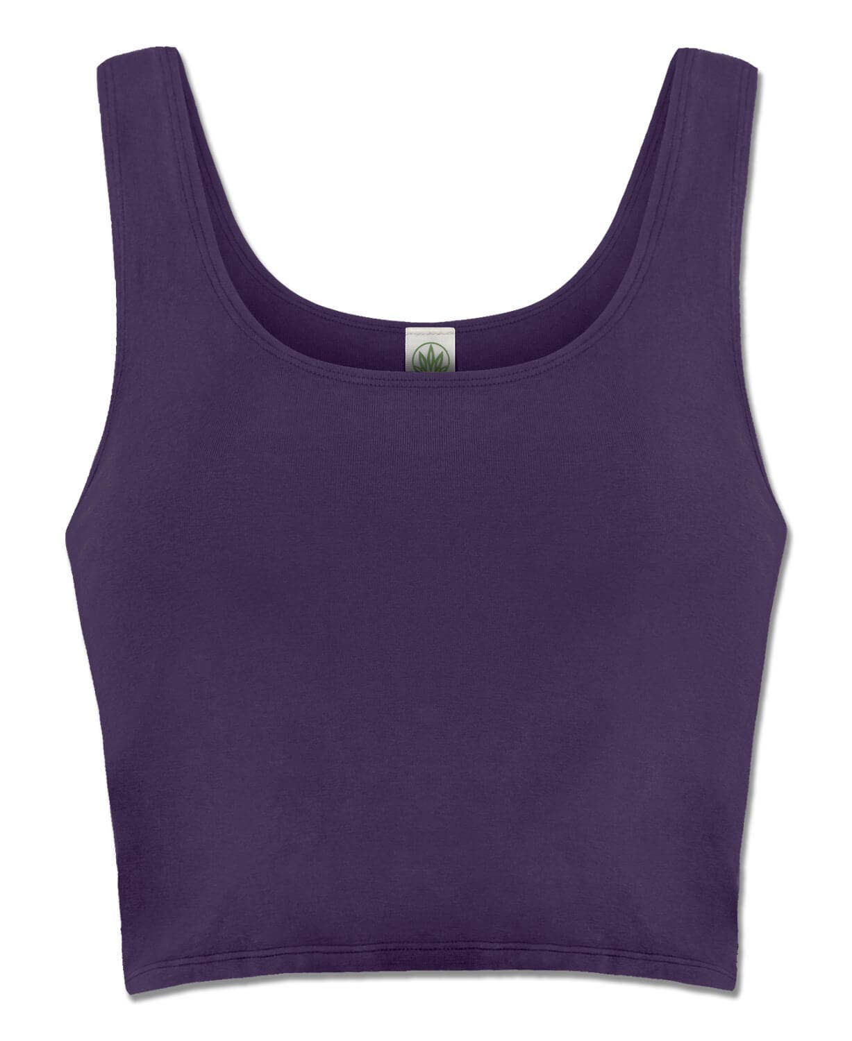 Organic Cotton Fitted Cropped Tank Top Amethyst