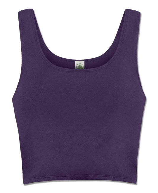 Organic Cotton Fitted Cropped Tank Top Amethyst