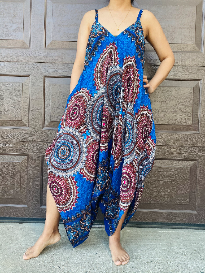 Flowy Printed Wide Leg Jumpsuit