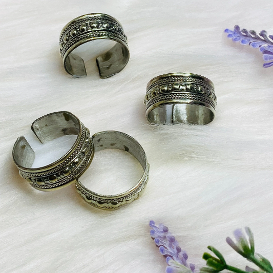 Tibetan Silver Dainty Unisex Rings